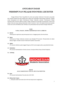 anggaran dasar perhimpunan pelajar indonesia