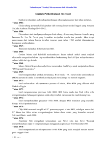 Perkembangan Teknologi Microprocessor Oleh Salehudin Dkk