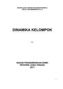 dinamika kelompok - BPSDMD Prov. Jateng