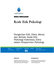 Modul Kode Etik Psikologi [TM1]