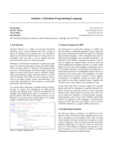 Adenine: A Metadata Programming Language
