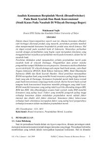 Analisis Konsumen Berpindah Merek