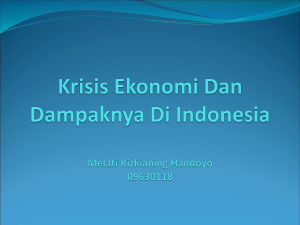 Krisis Ekonomi Dan Dampaknya Di Indonesia