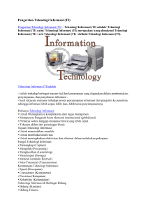 Pengertian Teknologi Informasi (TI)