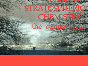 BAGIAN 3 STRATOSPHERIC CHEMISTRY : the ozone layer