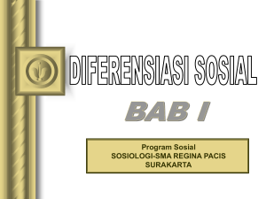 diferensiasi-sosial - Belajar Sosiologi di SMA Regina Pacis