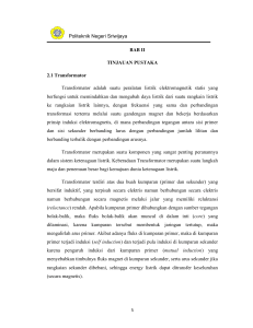 Politeknik Negeri Sriwijaya BAB II TINJAUAN PUSTAKA 2.1