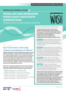 peran lsm guna mendukung peran usaha yang efektif di bidang wash