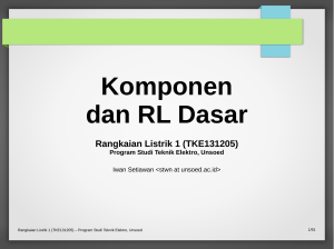 (TKE131205) Program Studi Teknik Elektro, Unsoed