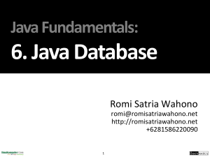 Java Database - Romi Satria Wahono