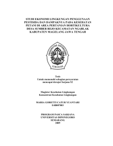 studi ekonomi lingkungan penggunaan pestisida dan