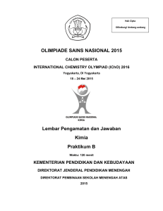 OLIMPIADE SAINS NASIONAL 2015 Lembar