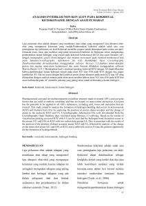 analisis interkasi non-kovalen pada kokristal ketokonazol dengan