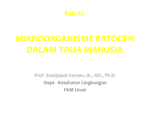 Bab 13. Microorganisme Patogen Dalam Tinja