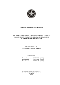 Isolasi dan Karakterisasi Bakteri pada SMFC