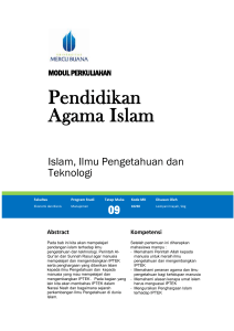Islam, Ilmu Pengetahuan dan Teknologi