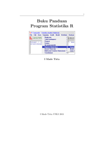 Buku Panduan Program Statistika R