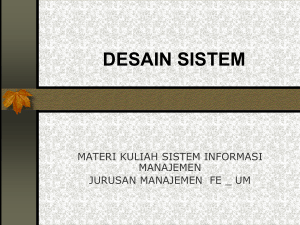 desain sistem - Sistem Informasi