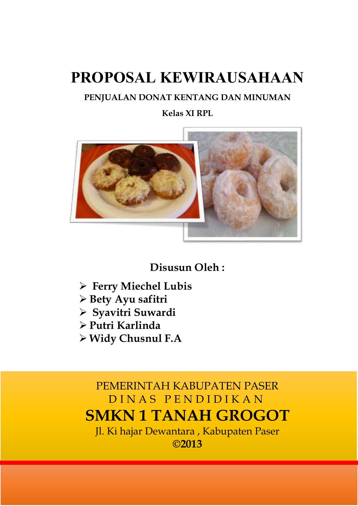 Proposal Kewirausahaan Penjualan Donat