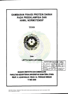 gambaran fraksi protein darah pada preeklampsia