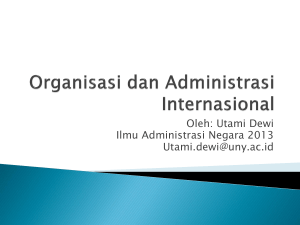 Organisasi dan Administrasi Internasional