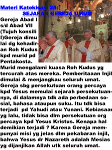 Katekisasi -Sejarah Gereja Umum 27-10-13