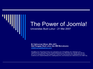 The Power of Joomla - D3 Unggulan