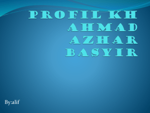 Profil kh ahmad azhar basyir