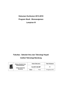 Dokumen Kurikulum 2013-2018 Program Studi