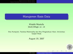 Pengantar Basis Data - Khabib Mustofa