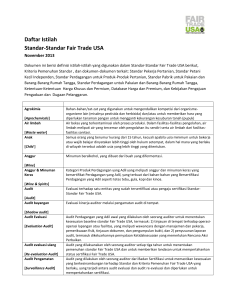 Fair Trade USA Standards Glossary
