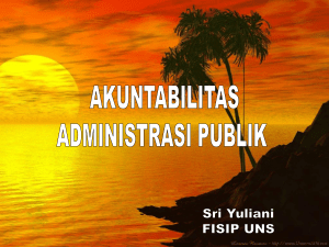 Akuntabilitas Publik - Sri Yuliani FISIP UNS