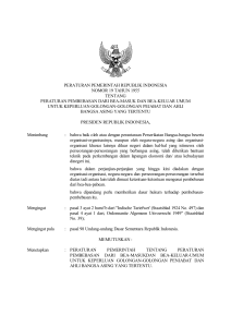 peraturan pemerintah republik indonesia nomor 19 tahun 1955