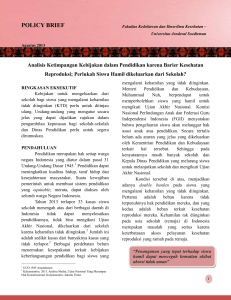 policy brief - Kebijakan Kesehatan Indonesia