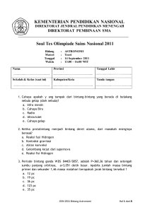 Soal Tes Olimpiade Sains Nasional 2011