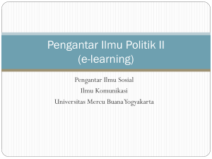 Pengantar Ilmu Politik - Universitas Mercu Buana Yogyakarta