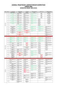 jadwal praktikum smt februari-juli 2010