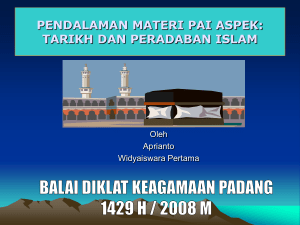 kajian dan pengembangan aspek tarikh dan peradaban islam