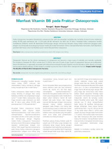 Manfaat Vitamin B6 pada Fraktur Osteoporosis (PDF