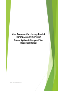 Alur Proses e-Purchasing Produk Barang/Jasa