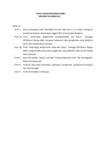 Daftar Isi - Regmaba Universitas Bengkulu