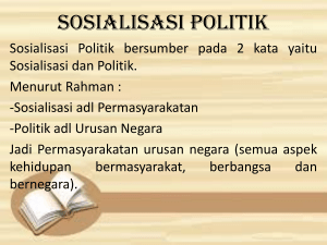 Sosialisasi Politik - Data Dosen UTA45 JAKARTA