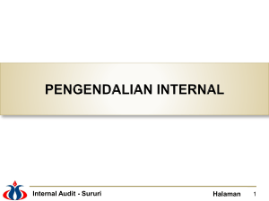 Internal Audit - Sururi Halaman FRAMEWORK PENGENDALIAN