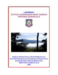 laporan i status lingkungan hidup daerah provinsi gorontalo