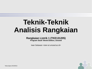 Teknik-Teknik Analisis Rangkaian