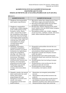 Review KD ekonomi sm.. - SMA Negeri 7 Purworejo