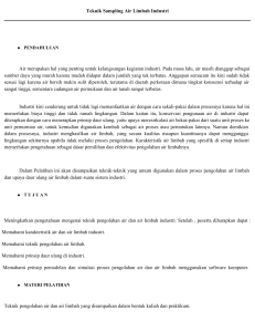 Teknik Sampling Air Limbah Industri Air merupakan hal