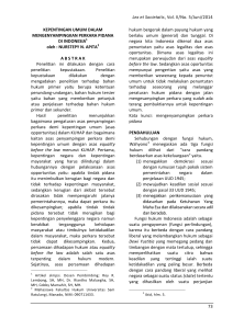 Lex et Societatis, Vol. II/No. 5/Juni/2014 73 KEPENTINGAN UMUM