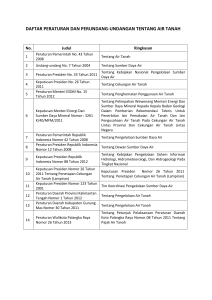 daftar regulasi air tanah - PPID Kalteng