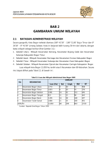 bab 2 gambaran umum wilayah - Informasi Sanitasi Kota Bogor